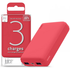 Juice ECO 3 Power Bank univerzális akkumulátor töltő 10000mAh piros power bank