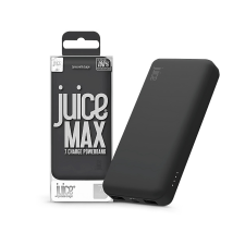Juice Univerzális hordozható, asztali akkumulátor töltő - Juice ECO MAX Power Bank - 2xUSB + Type-C - 20.000 mAh - fekete (JU194815) power bank