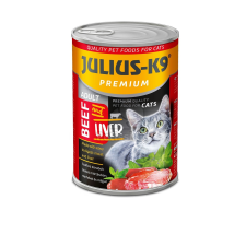 Julius-K9 Adult - Beef & Liver konzerv macskáknak 6 x 415 g macskaeledel