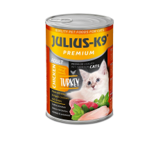Julius-K9 Adult - Chicken & Turkey konzerv macskáknak 415 g macskaeledel