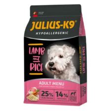 Julius K9 Adult hipoallergén bárány &amp; rizs száraz kutyatáp 12KG kutyaeledel