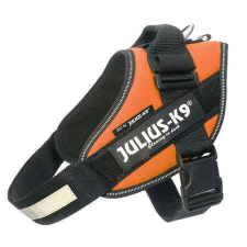 Julius-K9 IDC Powerhám, felirattal, Mini-Mini UV Narancs nyakörv, póráz, hám kutyáknak