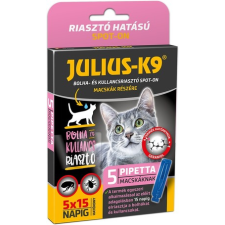  Julius-K9 kullancs- és bolhariasztó spot-on macskáknak (5 pipetta) élősködő elleni készítmény macskáknak