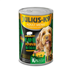 JULIUS-K9 PETFOOD Julius-K9 konzerv Adult - nedveseledel (vaddal,sütőtökkel) felnőtt kutyák részére (1240g) kutyaeledel