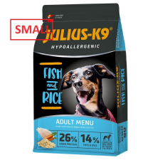 Julius K-9 | Hypoallergenic | Száraztáp | Kistestű felnőtt kutyáknak | Hal, rizs - 12 kg kutyaeledel