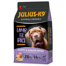 Julius K-9 | Hypoallergenic | Száraztáp | Kölyök és növendék kutyáknak | Bárány, rizs - 12 kg kutyaeledel