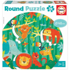 Jungle kör alakú puzzle 28 darabos puzzle, kirakós