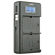 Jupio USB duó töltő LCD kijelzővel Sony NP-FM50, NP-F550 / F750 / F970 akkumulátorokhoz (JDC2011) fényképező tartozék