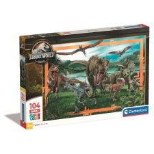Jurassic World Predator-Prey 104 db-os maxi puzzle Clementoni puzzle, kirakós