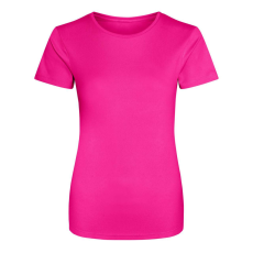 Just Cool JC005 környakas Női sport póló Just Cool, Hyper Pink-XS
