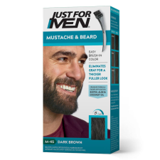 Just For Men szakáll és bajusz színező, sötétbarna M-45 hajfesték, színező
