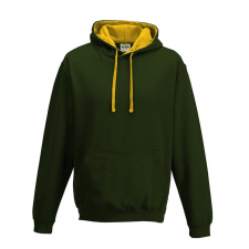 Just Hoods AWJH003 kapucnis pulóver, Forest Green/Gold R férfi pulóver, kardigán