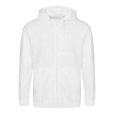 Just Hoods cipzáros kapucnis férfi pulóver AWJH050, Arctic White-L férfi pulóver, kardigán