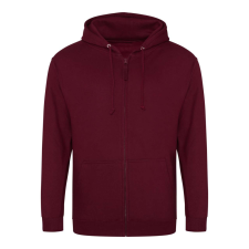 Just Hoods cipzáros kapucnis férfi pulóver AWJH050, Burgundy-2XL férfi pulóver, kardigán