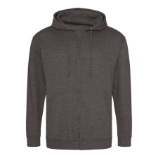Just Hoods cipzáros kapucnis férfi pulóver AWJH050, Charcoal-L férfi pulóver, kardigán
