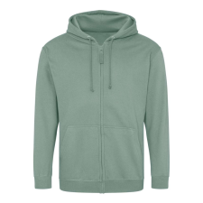 Just Hoods cipzáros kapucnis férfi pulóver AWJH050, Dusty Green-S férfi pulóver, kardigán