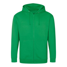 Just Hoods cipzáros kapucnis férfi pulóver AWJH050, Kelly Green-2XL férfi pulóver, kardigán