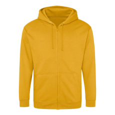 Just Hoods cipzáros kapucnis férfi pulóver AWJH050, Mustard-XL