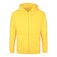 Just Hoods cipzáros kapucnis férfi pulóver AWJH050, Sun Yellow-2XL