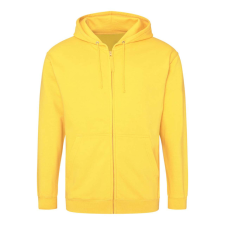 Just Hoods cipzáros kapucnis férfi pulóver AWJH050, Sun Yellow-M férfi pulóver, kardigán