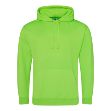Just Hoods élénk színű unisex kapucnis pulóver AWJH004, Electric Green-XL