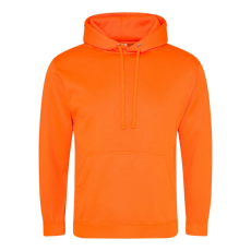 Just Hoods élénk színű unisex kapucnis pulóver AWJH004, Electric Orange-L