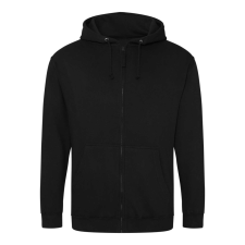 Just Hoods Férfi pulóver, Just Hoods AWJH050, cipzáros kapucnis, Deep Black-M férfi pulóver, kardigán