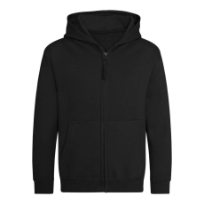 Just Hoods Gyerek cipzáras kapucnis pulóver AWJH050J, Deep Black-9/11