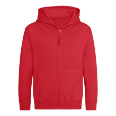 Just Hoods Gyerek cipzáras kapucnis pulóver AWJH050J, Fire Red-9/11