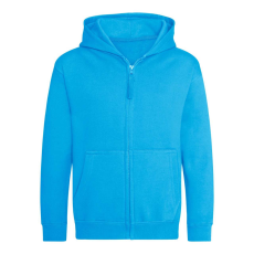 Just Hoods Gyerek cipzáras kapucnis pulóver AWJH050J, Hawaiian Blue-12/13