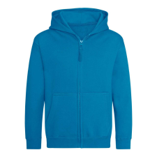 Just Hoods Gyerek cipzáras kapucnis pulóver AWJH050J, Sapphire Blue-5/6 gyerek pulóver, kardigán