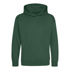 Just Hoods Gyerek kapucnis pulóver AWJH001J, Bottle Green-9/11 gyerek pulóver, kardigán