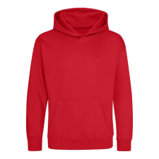 Just Hoods Gyerek kapucnis pulóver AWJH001J, Fire Red-7/8 gyerek pulóver, kardigán