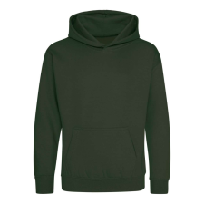 Just Hoods Gyerek kapucnis pulóver AWJH001J, Forest Green-3/4 gyerek pulóver, kardigán