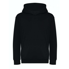 Just Hoods Gyerek organikus kapucnis pulóver AWJH201J, Deep Black-L gyerek pulóver, kardigán