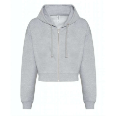 Just Hoods hasig érő cipzáros kapucnis Női pulóver AWJH065, Heather Grey-L