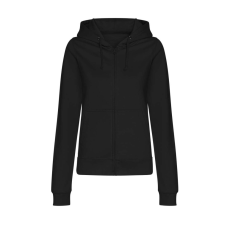 Just Hoods kapucnis Női pulóver, elején végig cipzárral AWJH050F, Deep Black-XL