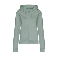 Just Hoods kapucnis Női pulóver, elején végig cipzárral AWJH050F, Dusty Green-M női pulóver, kardigán