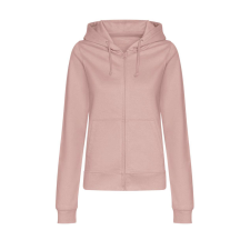 Just Hoods kapucnis Női pulóver, elején végig cipzárral AWJH050F, Dusty Pink-XS női pulóver, kardigán