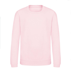 Just Hoods Környakas gyerek pulóver bolyhozott belsővel AWJH030J, Baby Pink-7/8