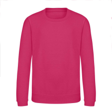 Just Hoods Környakas gyerek pulóver bolyhozott belsővel AWJH030J, Hot Pink-9/11 gyerek pulóver, kardigán