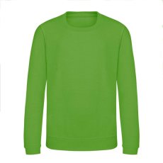 Just Hoods Környakas gyerek pulóver bolyhozott belsővel AWJH030J, Lime Green-9/11