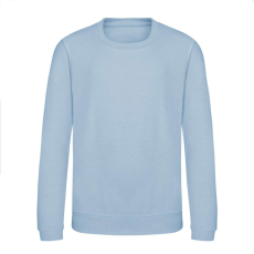 Just Hoods Környakas gyerek pulóver bolyhozott belsővel AWJH030J, Sky Blue-1/2