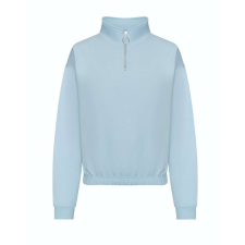 Just Hoods Női 1/4 cipzáras galléros pulóver AWJH037, Sky Blue-L női pulóver, kardigán