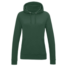 Just Hoods Női kapucnis pulóver bolyhozott belsővel AWJH001F, Bottle Green-XL női pulóver, kardigán