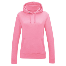 Just Hoods Női kapucnis pulóver bolyhozott belsővel AWJH001F, Candyfloss Pink-S