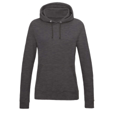 Just Hoods Női kapucnis pulóver bolyhozott belsővel AWJH001F, Charcoal-XS női pulóver, kardigán