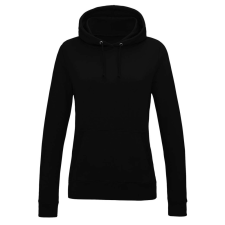Just Hoods Női kapucnis pulóver bolyhozott belsővel AWJH001F, Deep Black-2XL női pulóver, kardigán