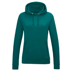 Just Hoods Női kapucnis pulóver bolyhozott belsővel AWJH001F, Jade-XL
