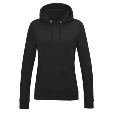 Just Hoods Női kapucnis pulóver bolyhozott belsővel AWJH001F, Jet Black-XL női pulóver, kardigán